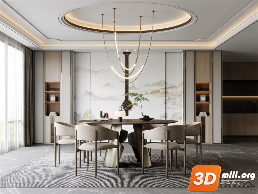 Dining Table Set Skp Files